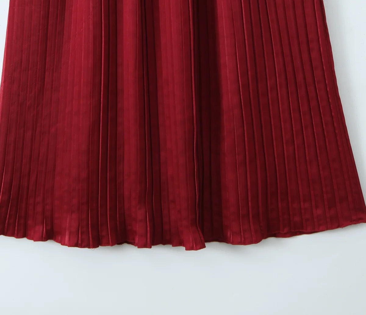 Céleste Pleated Bustier Gown - Burgundy