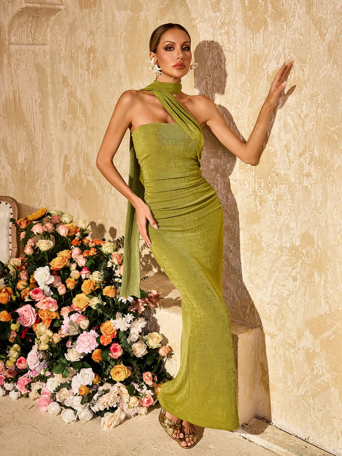Sirena Drape Maxi Dress