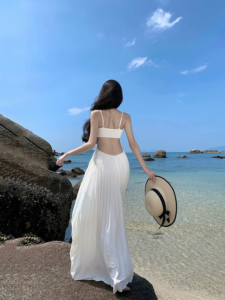 Lumière Pleated Maxi Dress