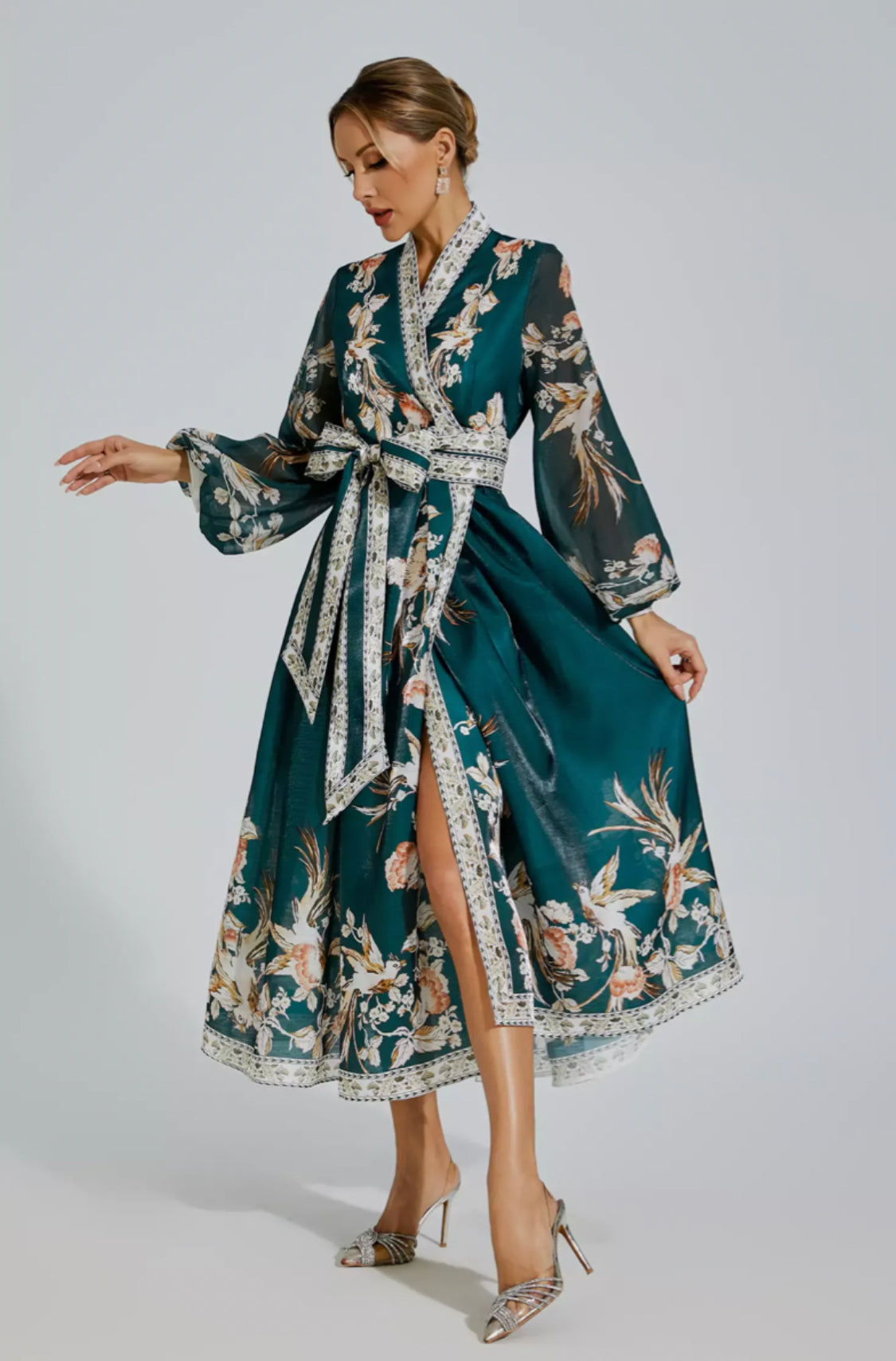 chinese dress ladies Miley Mesh Floral Tube Maxi Dress – EDGE