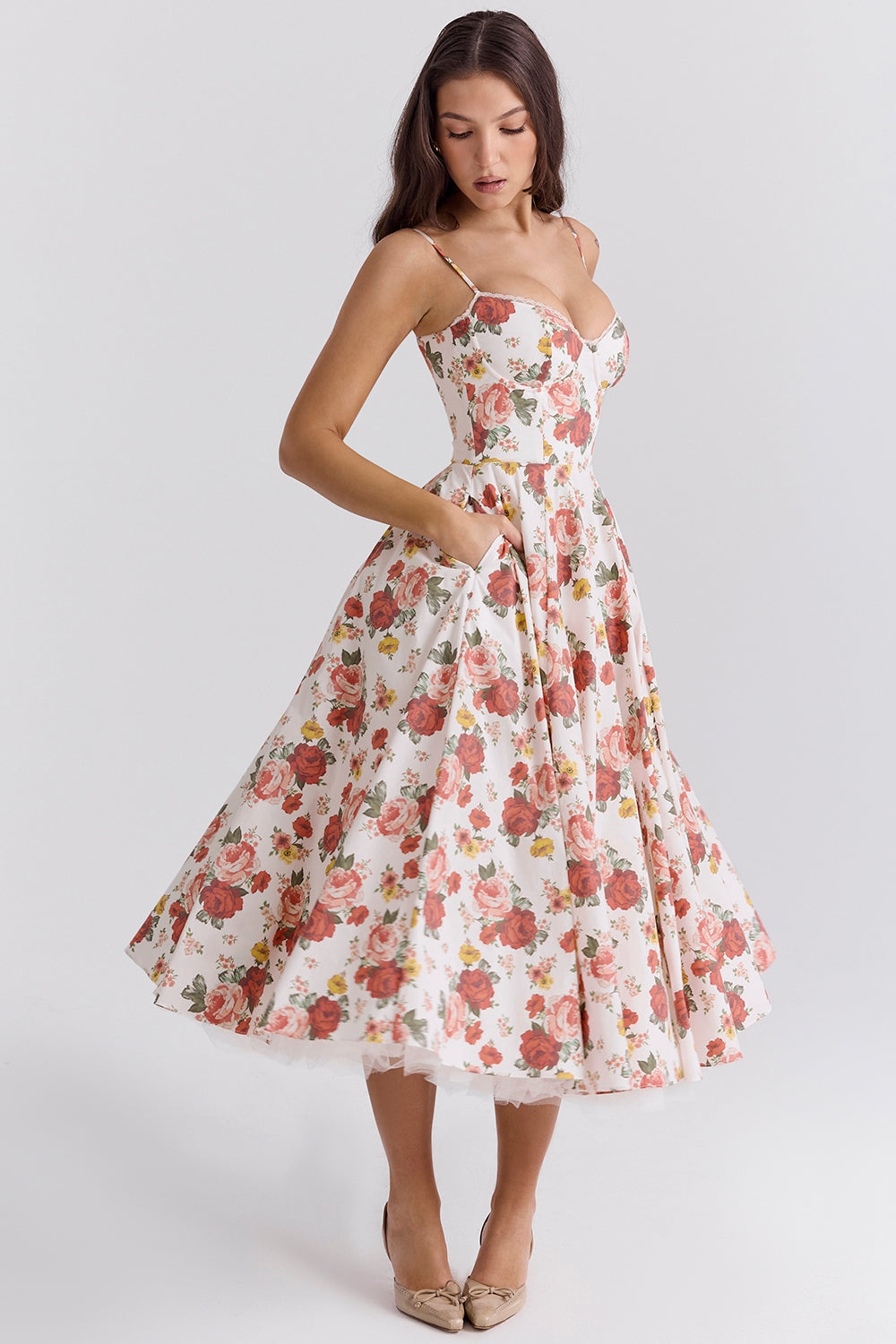 Mademoiselle midi dress- Floral
