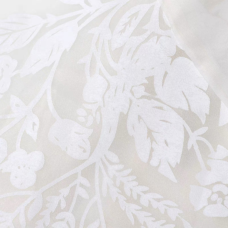 Semi Sheer Embroidered Wrap Blouse – Ivory