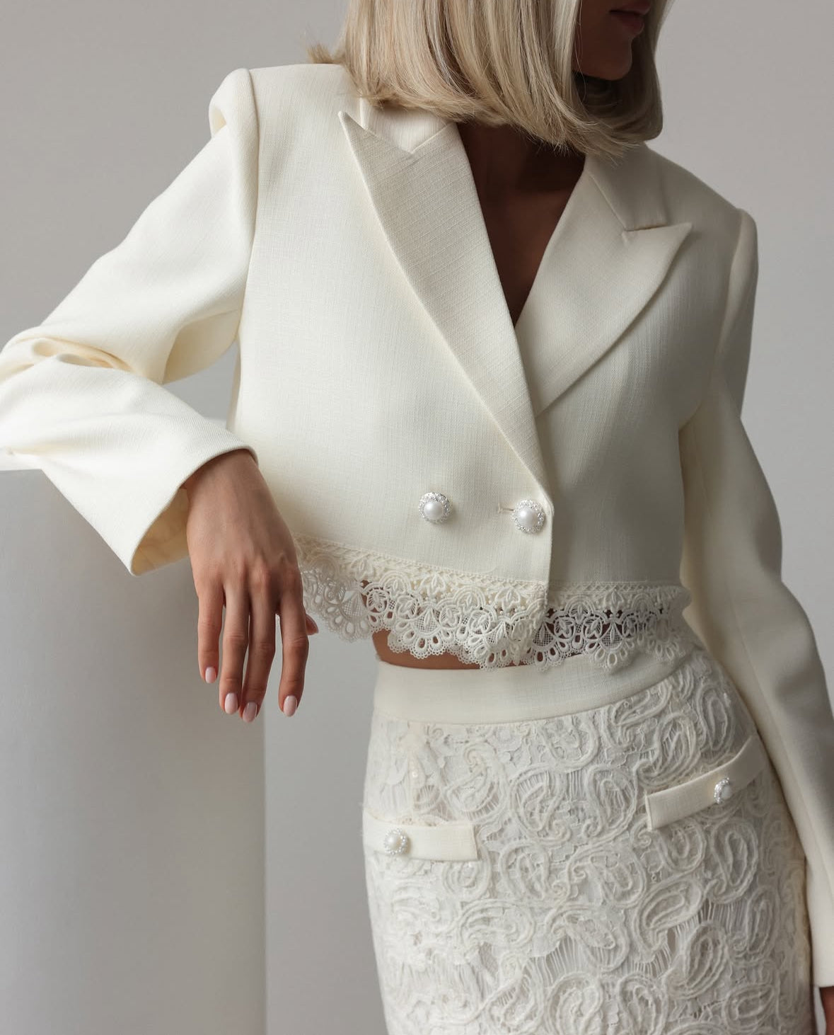Élodie Lace Skirt Set