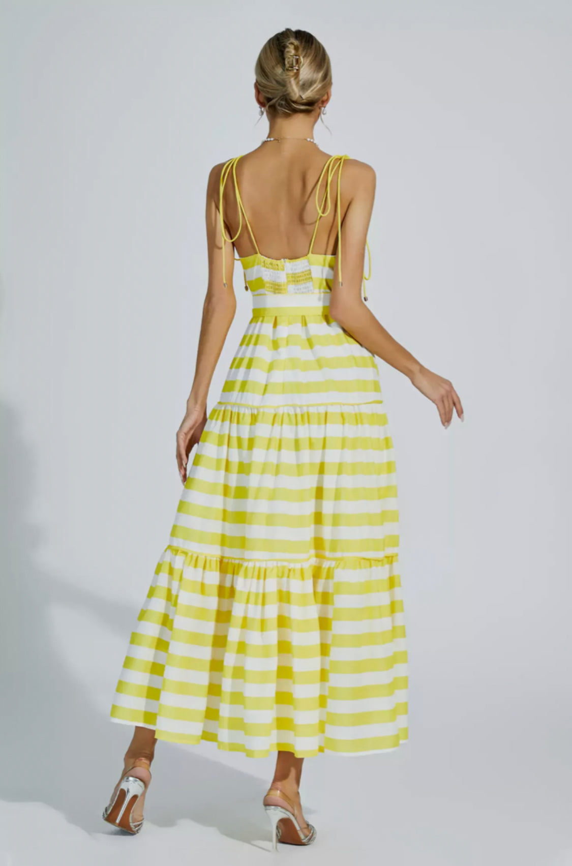 Anika strip Maxi dress