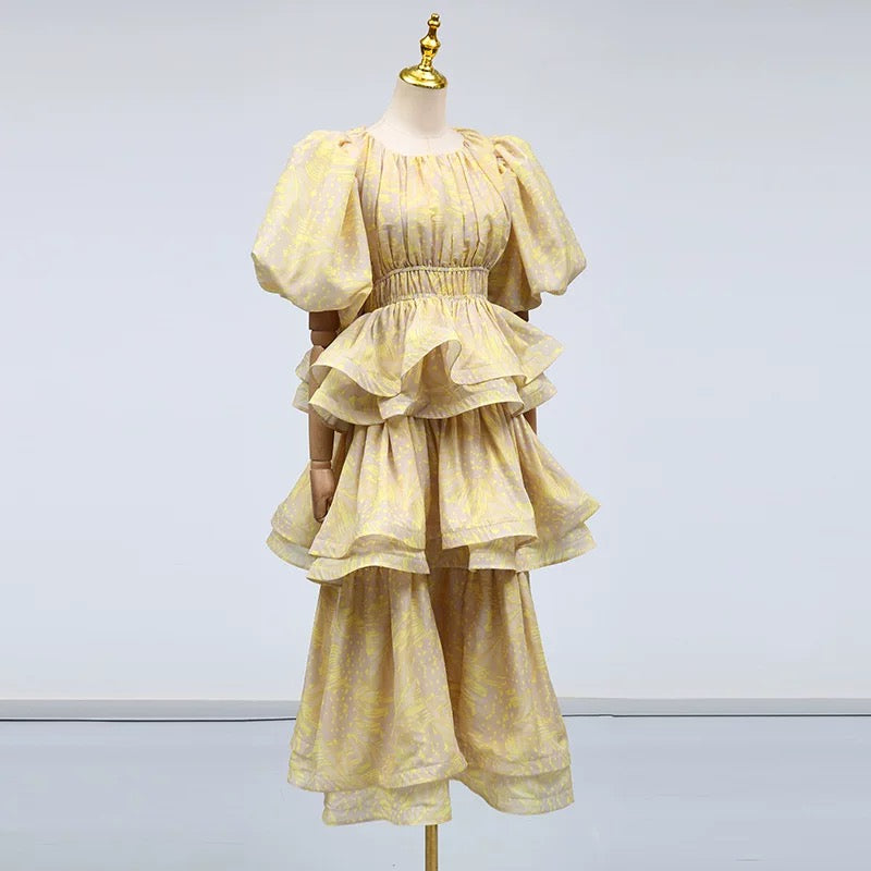 Camille Tiered Ruffle Puff Dress Set