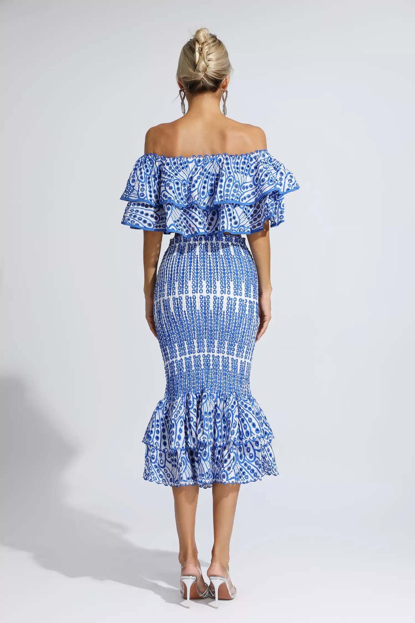 Winnie off shoulder ruffle skirt set