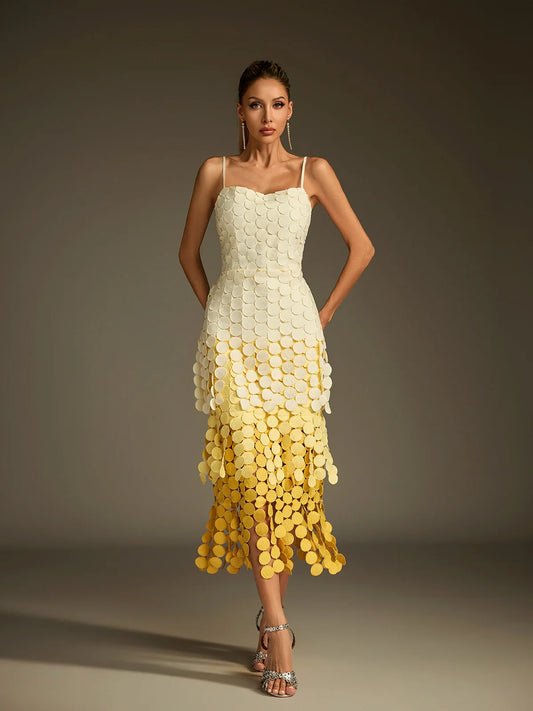 Aurélie Ombre Circle Midi Dress