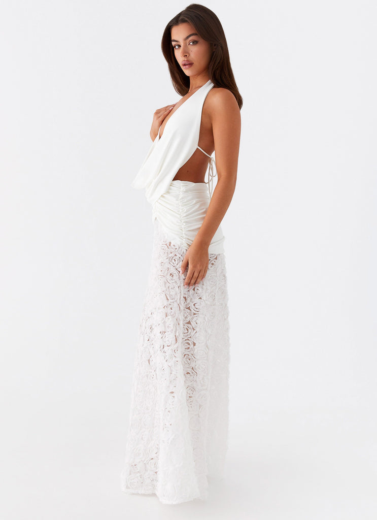 Rosalia 3D Rose Lace Gown