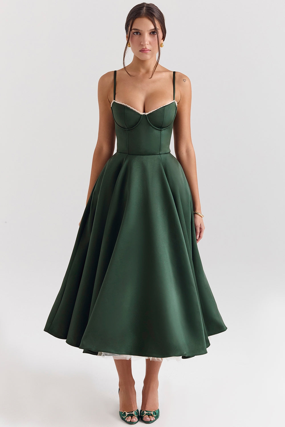 Mademoiselle midi dress- Green