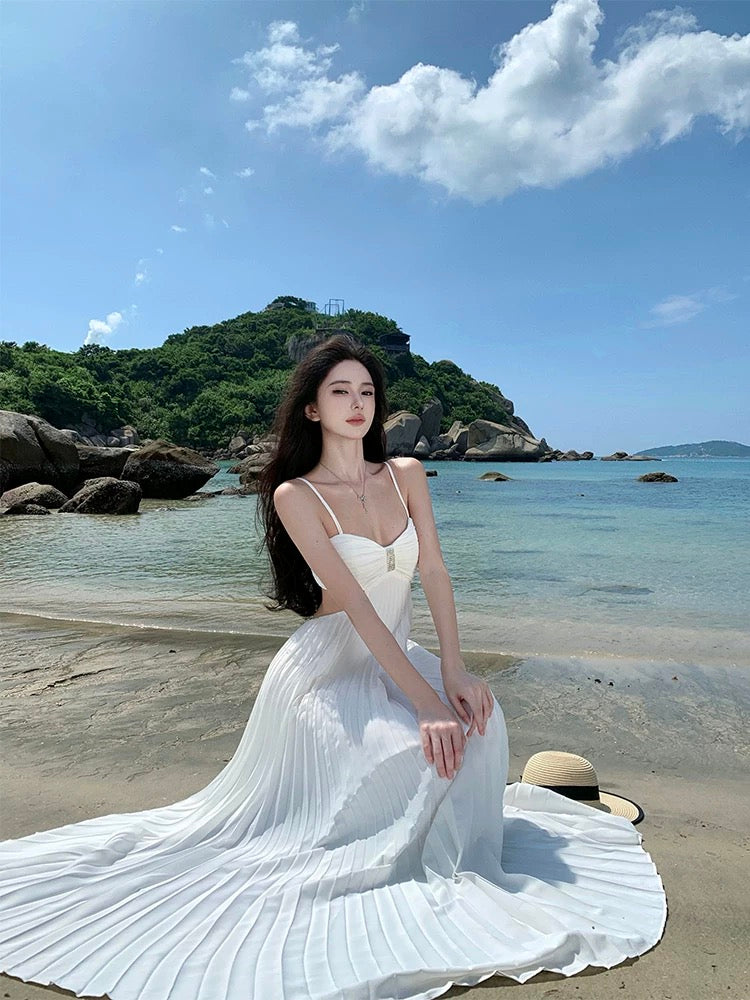 Lumière Pleated Maxi Dress