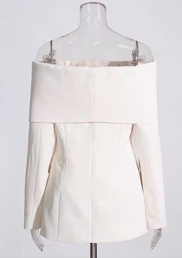 Off shoulder blazer black/white Size M
