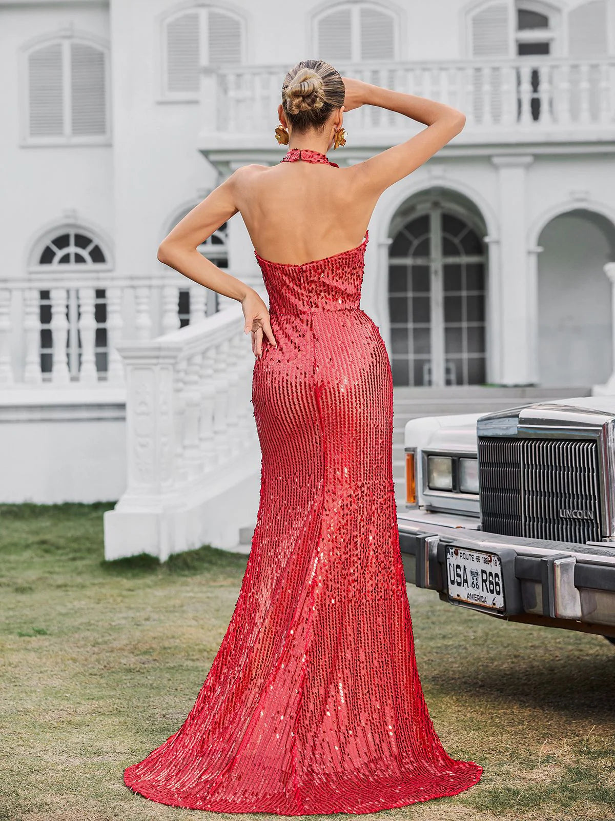 Crystal Muse Corset Feather Dress