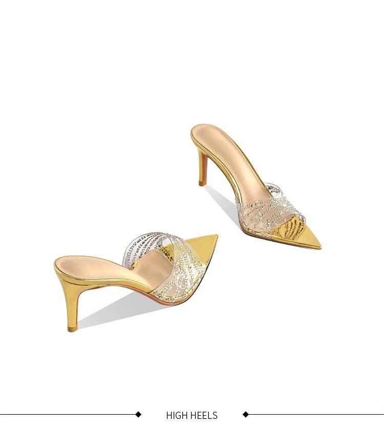 Crystal Whisper PVC Heels