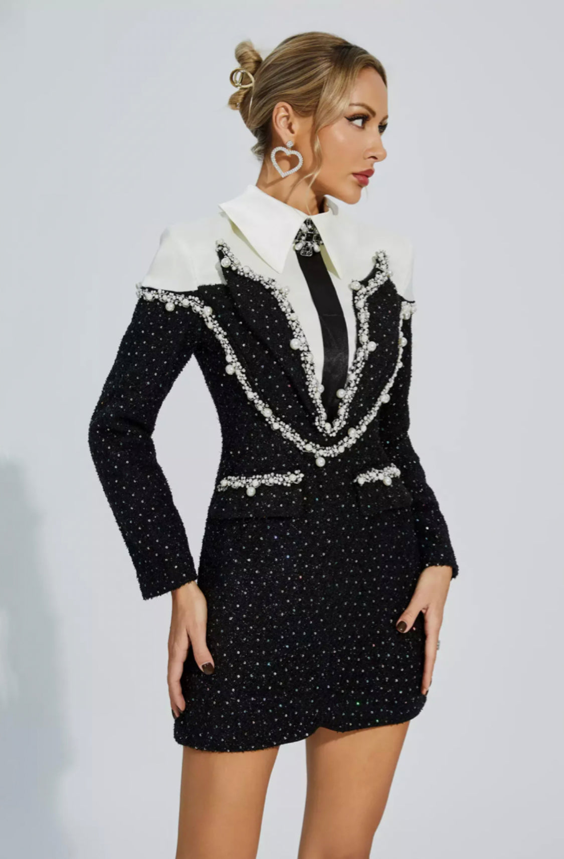 ケイトリン ダイヤモンド ブレザー ミニドレス