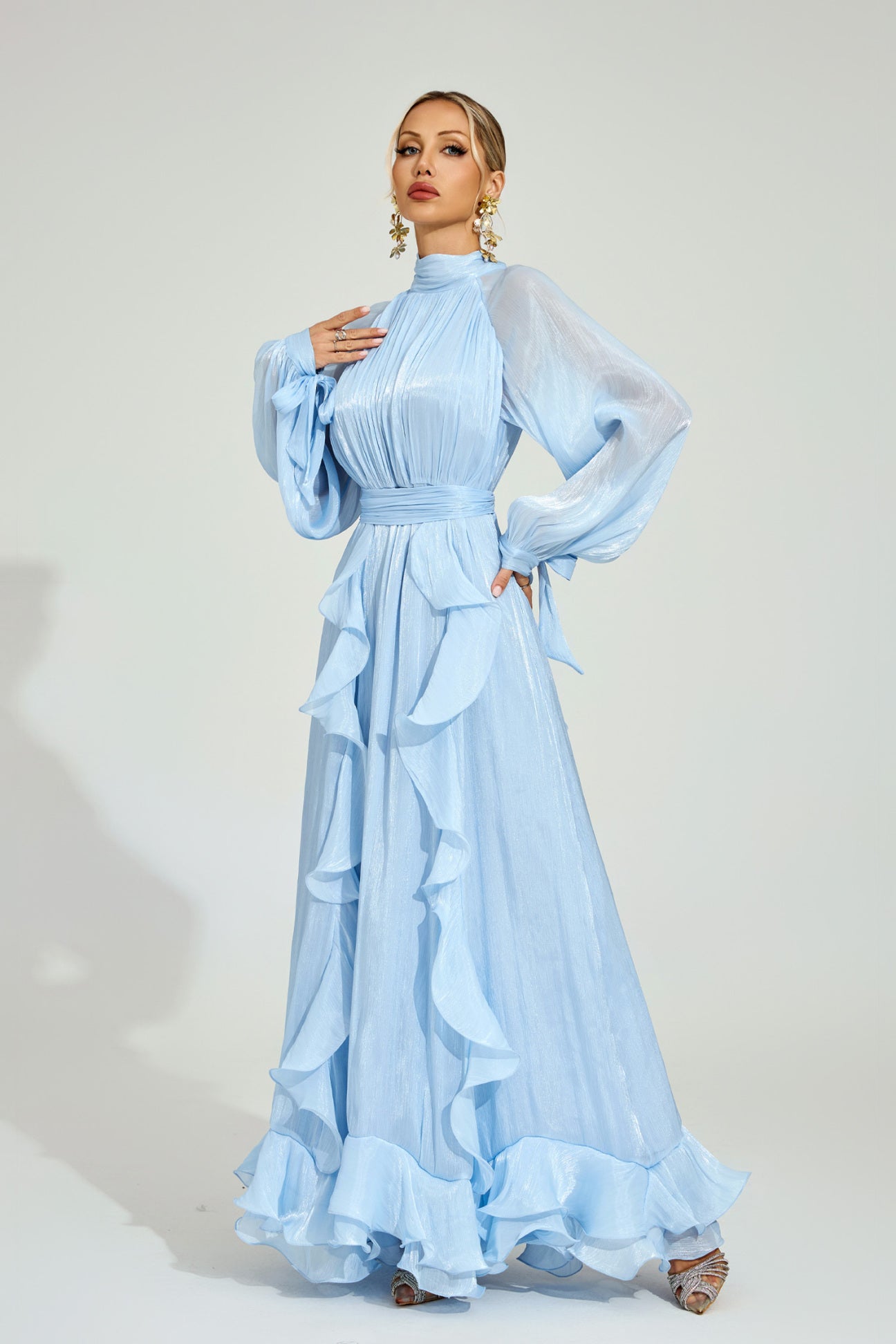 Céleste Ruffle Maxi Dress