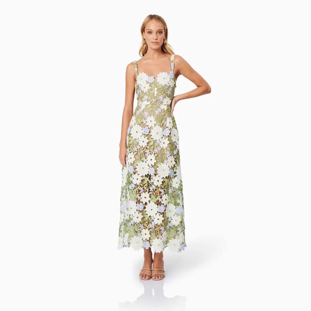 Marguerite flower Lace Dress