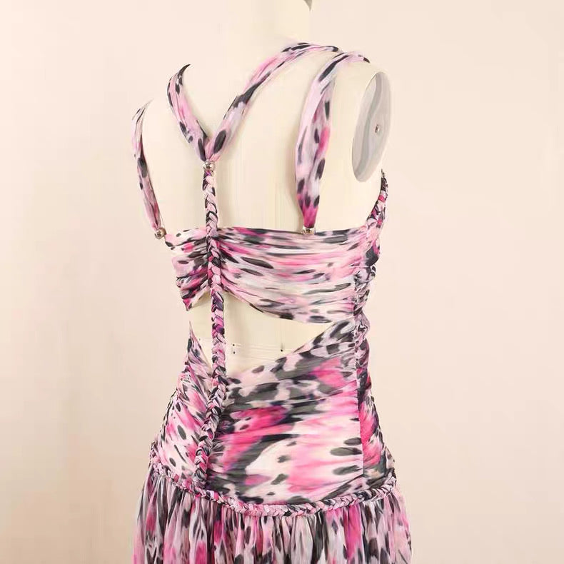 Dahlia Twist Floral print Maxi Dress
