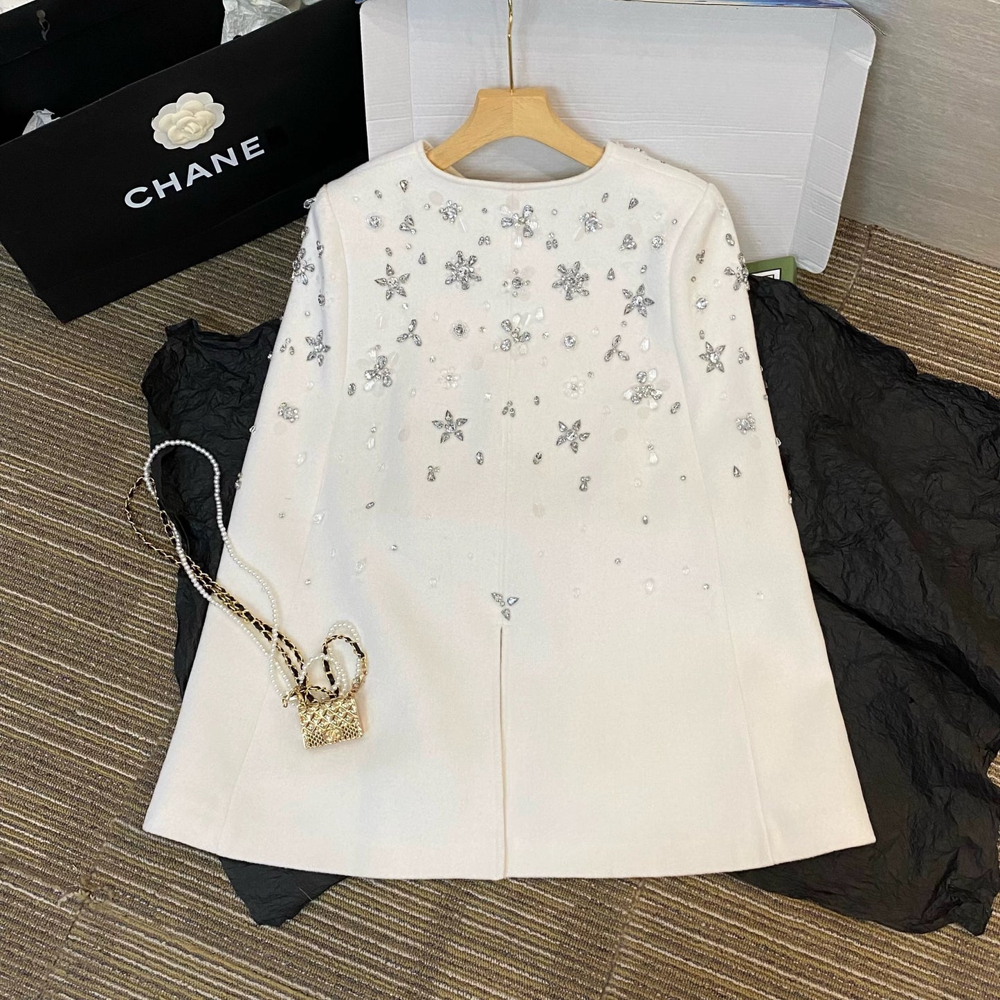 Crystal Bloom Cape Coat