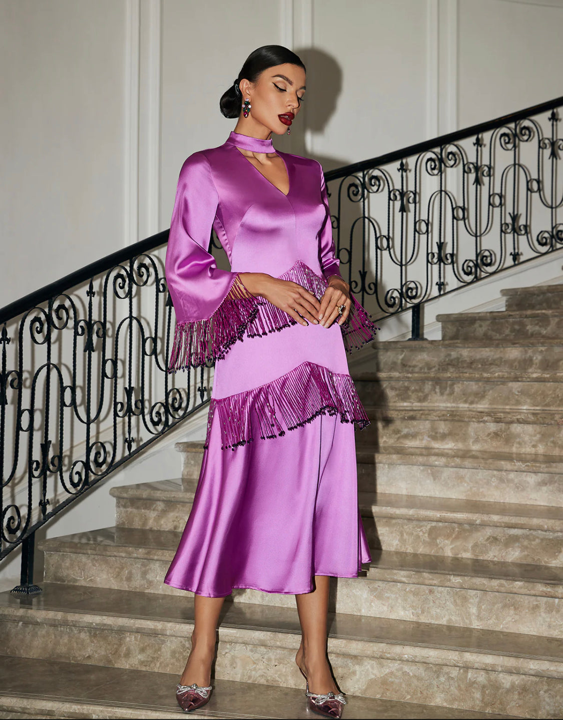 Lauretta satin maxi dress (8214144581870)