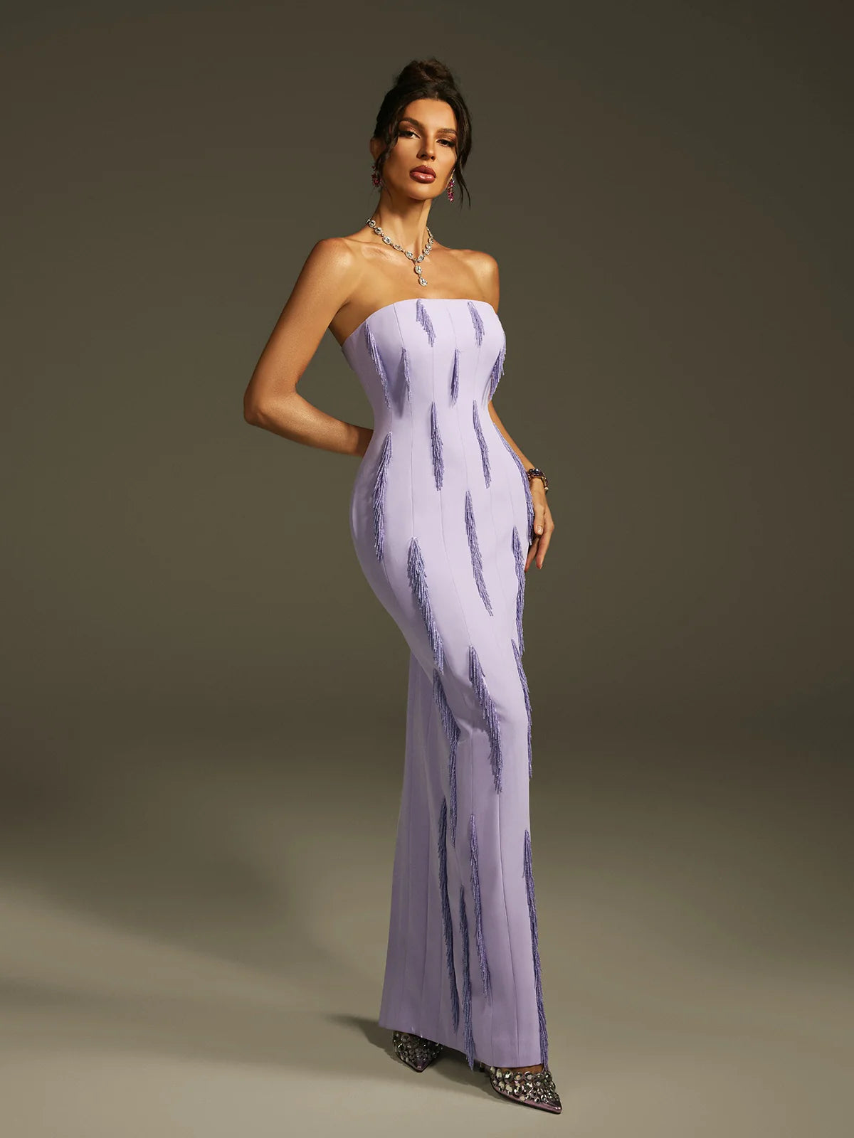 Étoile Lilac Tassel Gown