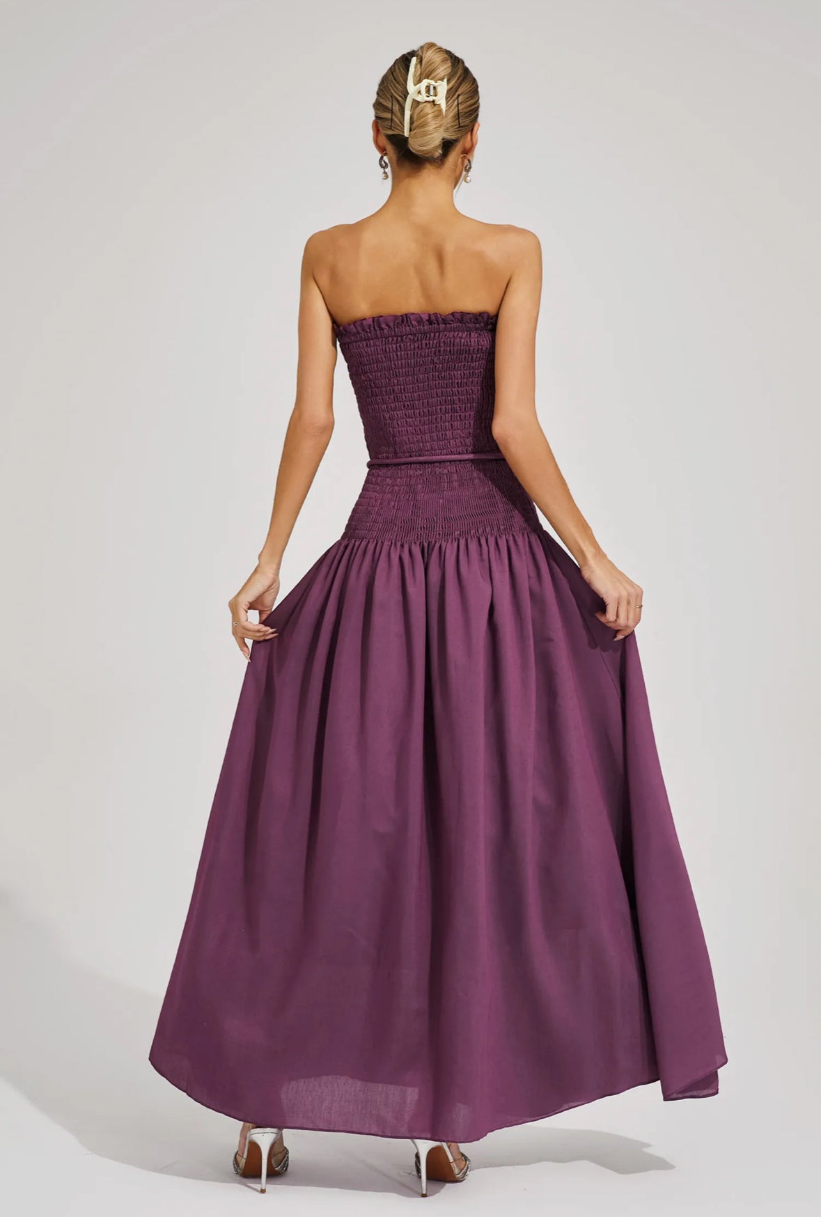 Céleste Ruched Maxi Dress
