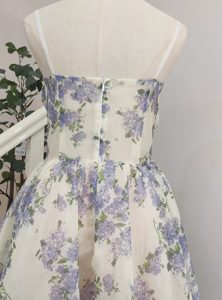 Lilac Whisper floral Midi Dress