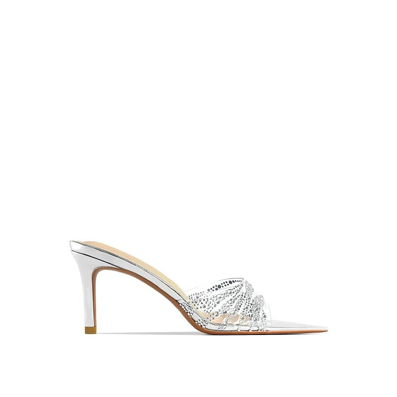Crystal Whisper PVC Heels