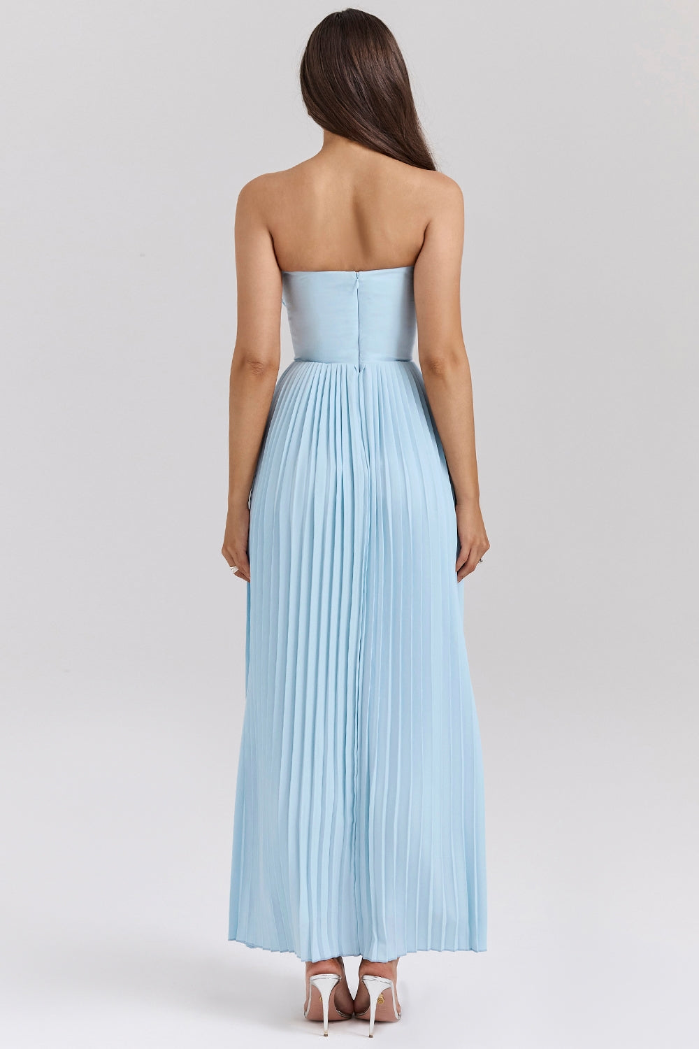 Céleste Pleated Bustier Gown