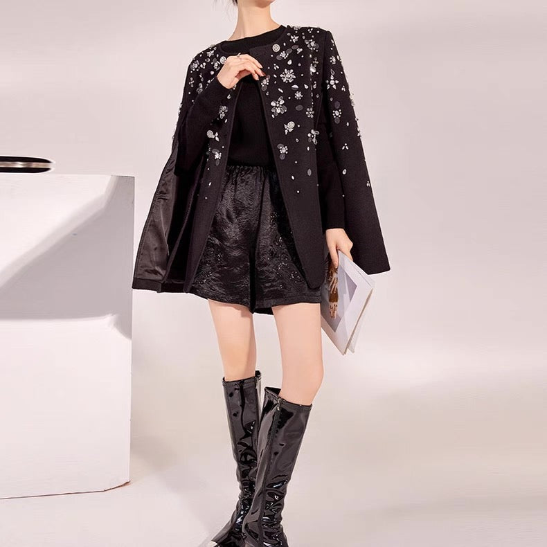 Crystal Bloom Cape Coat