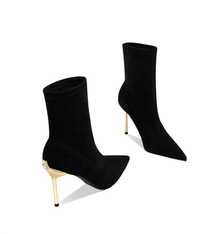 Céleste Gold Heel Boots