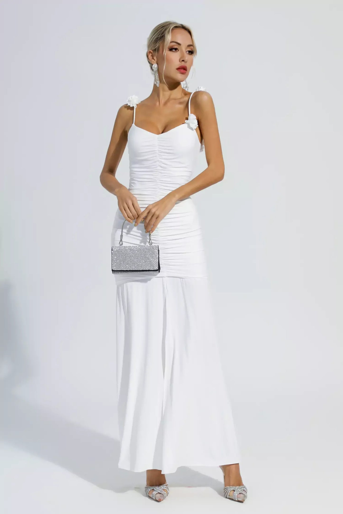 Isla Flower Petal Strap Gown