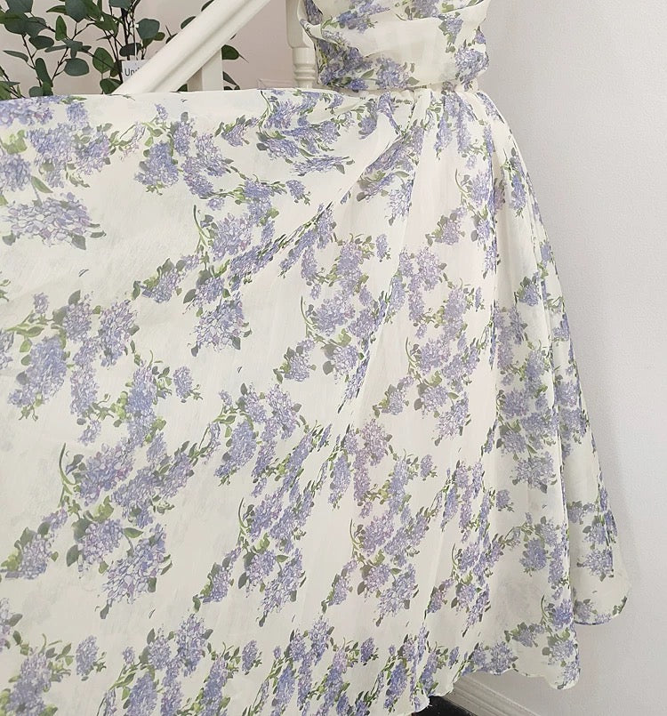 Lilac Whisper floral Midi Dress