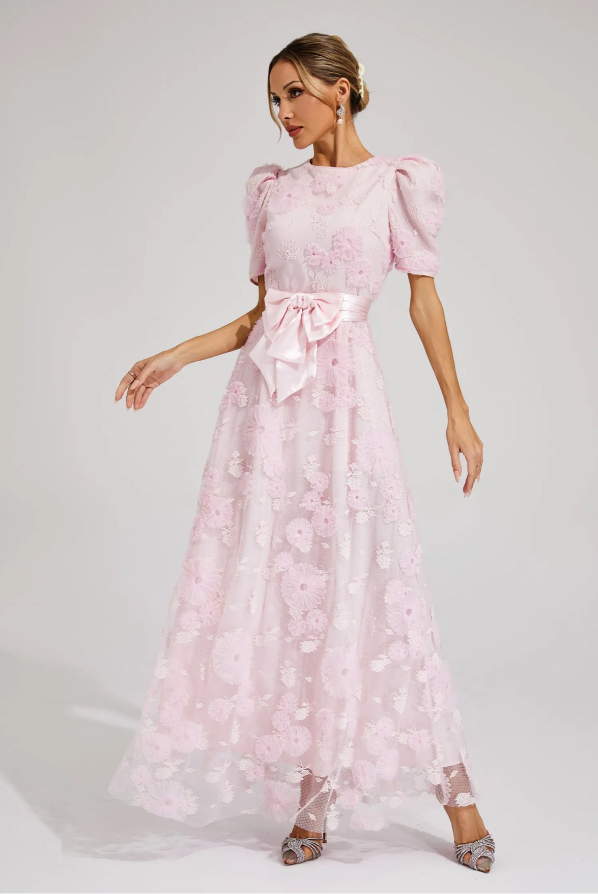 Rosalie Lace Bow Gown Pre-order