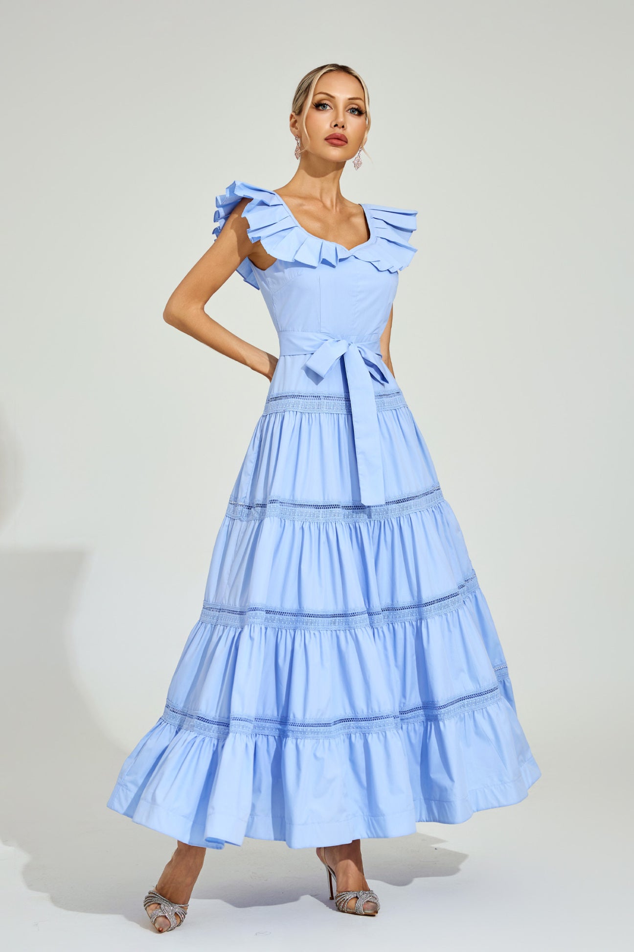 Celeste Ruffle Tier Maxi Dress
