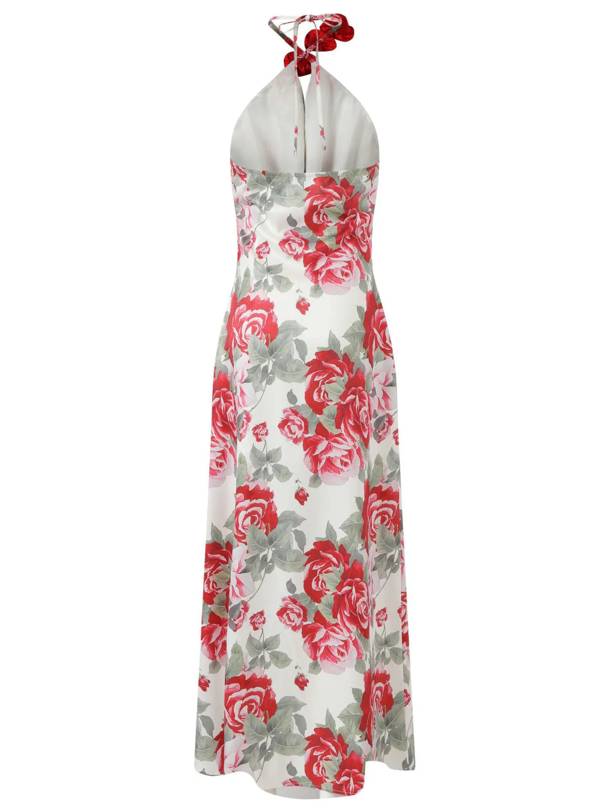 Rosa Flower Halter Maxi Dress
