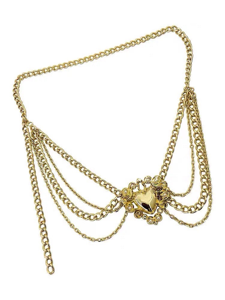Gold Heart waist chain