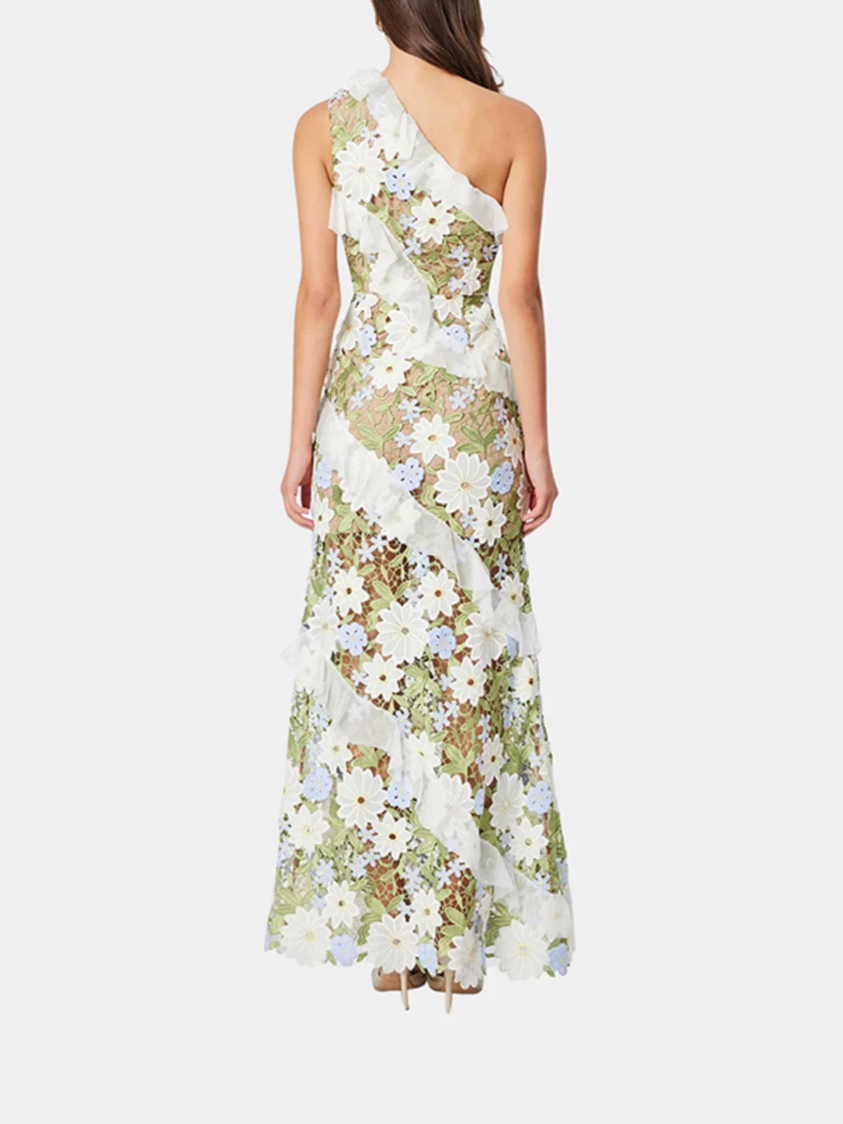 Gardenia One Shoulder Floral Gown