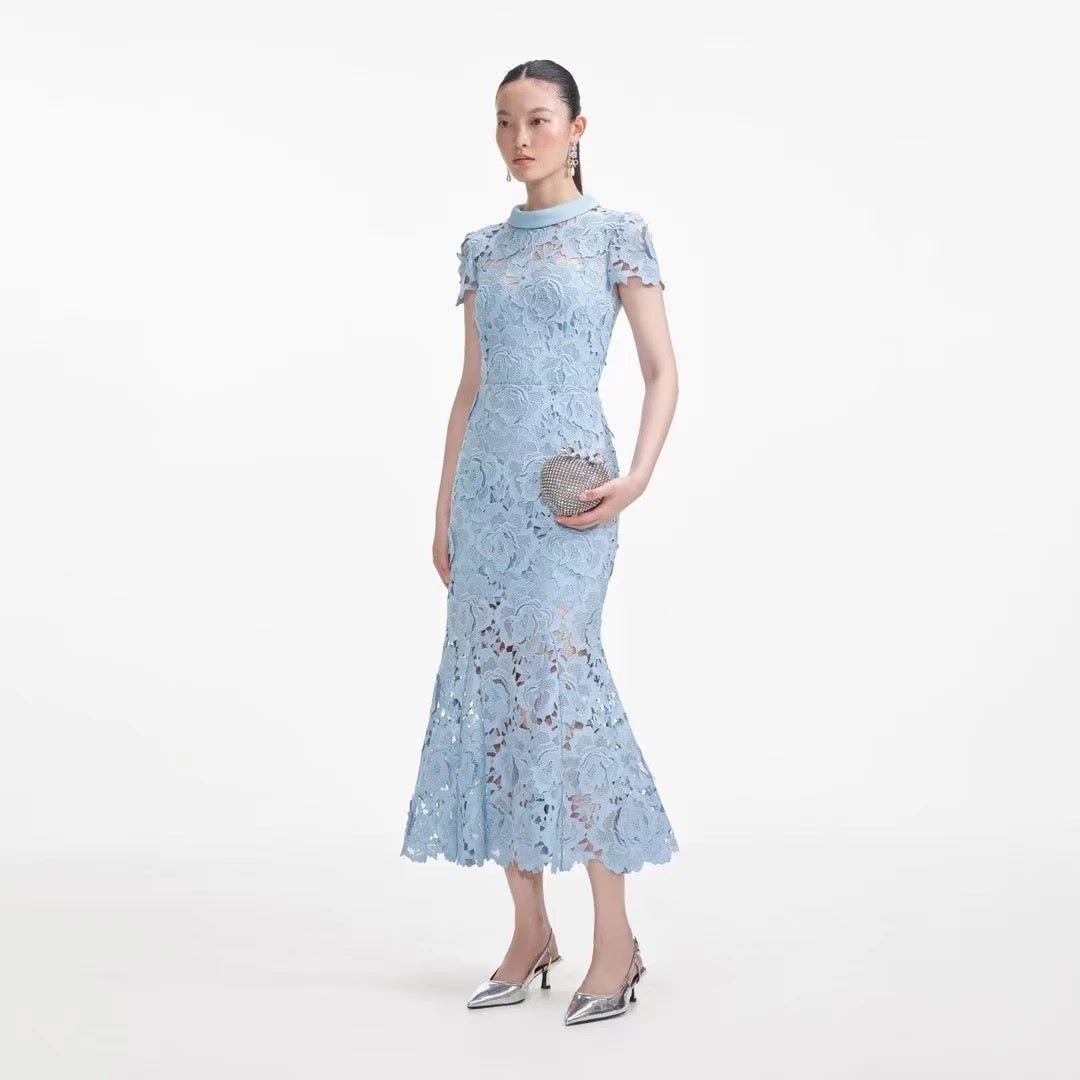 Céleste Lace Flare Midi Dress