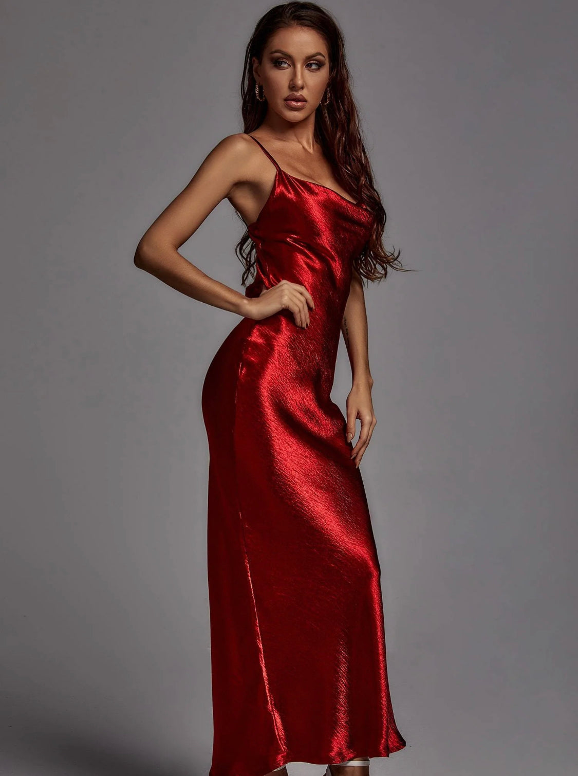 Katrina satin maxi dress (8040672592110)