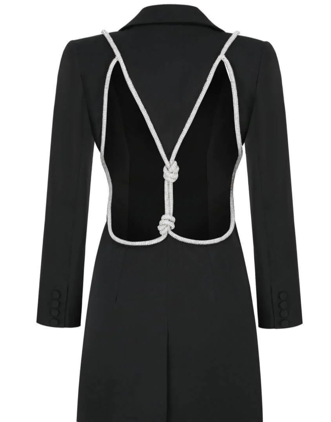 Jane backless blazer mini dress (8041669591278)