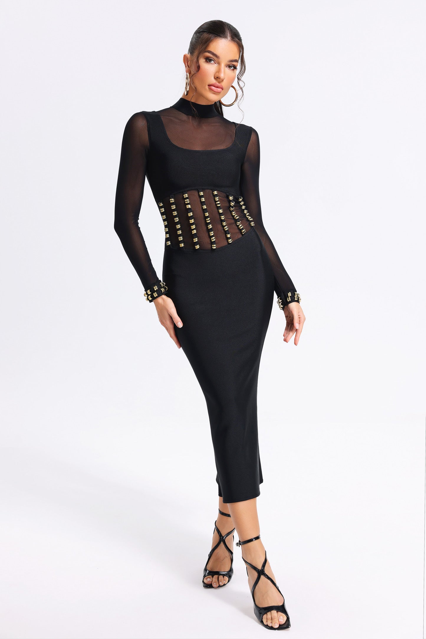 Anicke bandage midi dress (8279980474606)