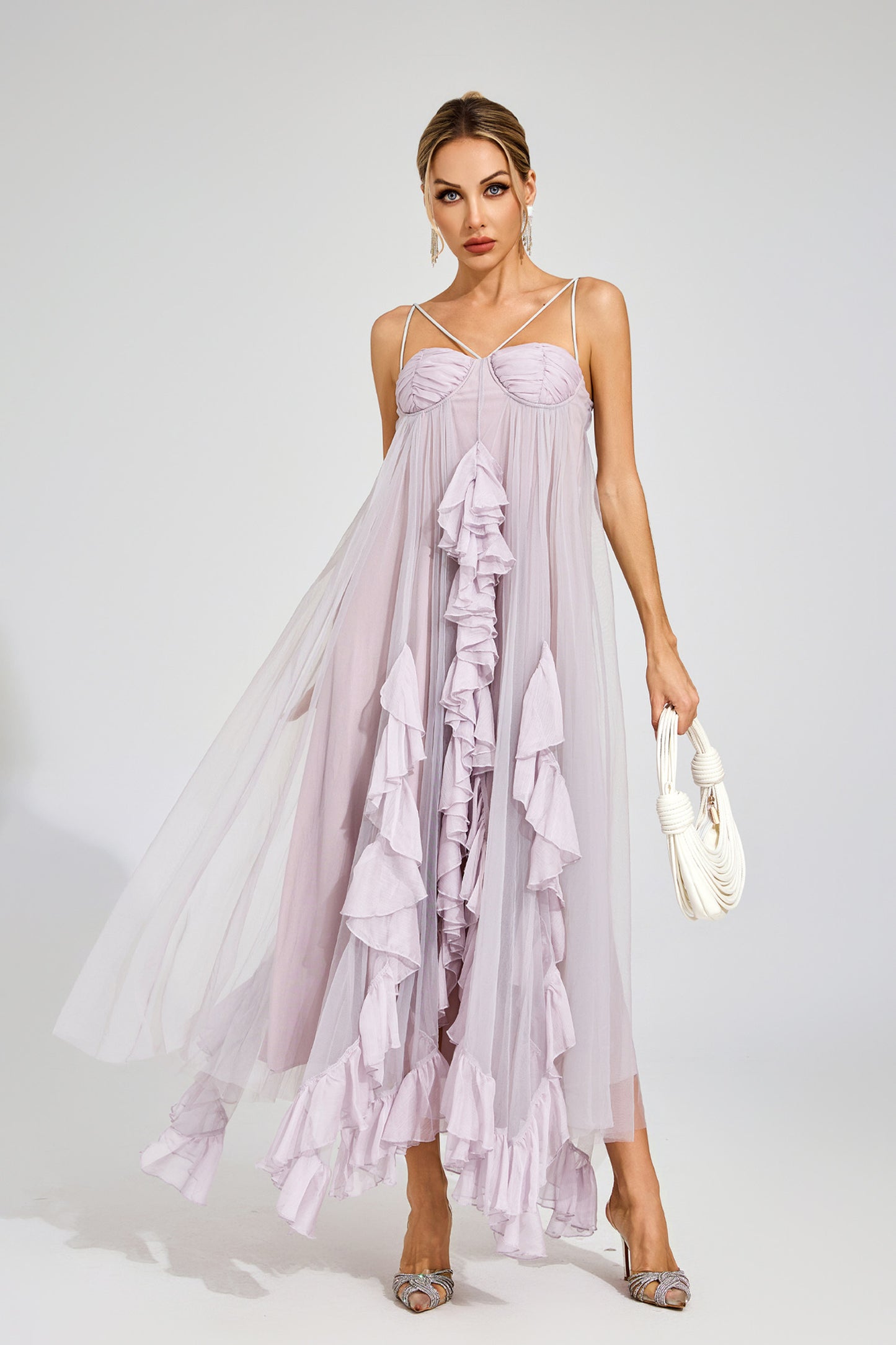 Dream Ruffle Tulle Maxi Dress