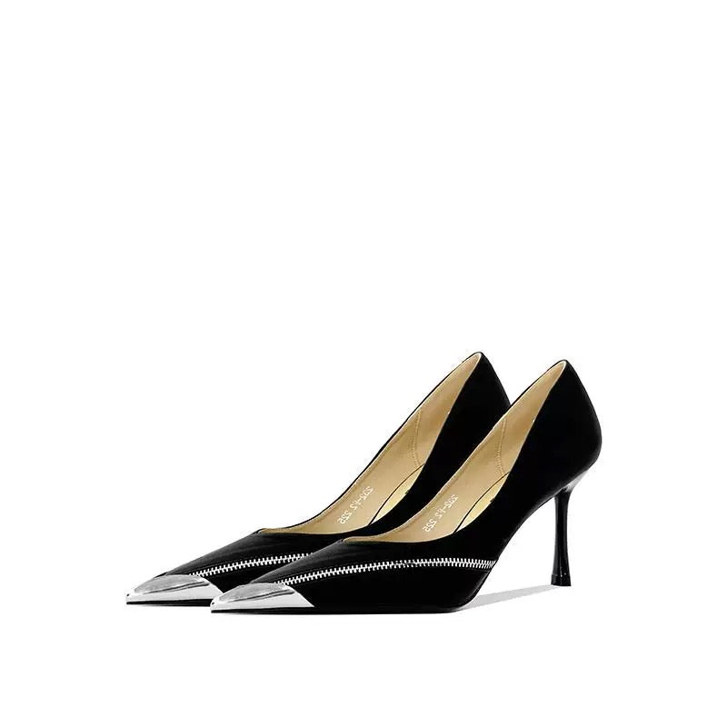 Midnight Zip Detail Pumps