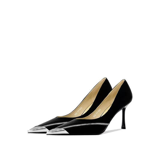 Midnight Zip Detail Pumps