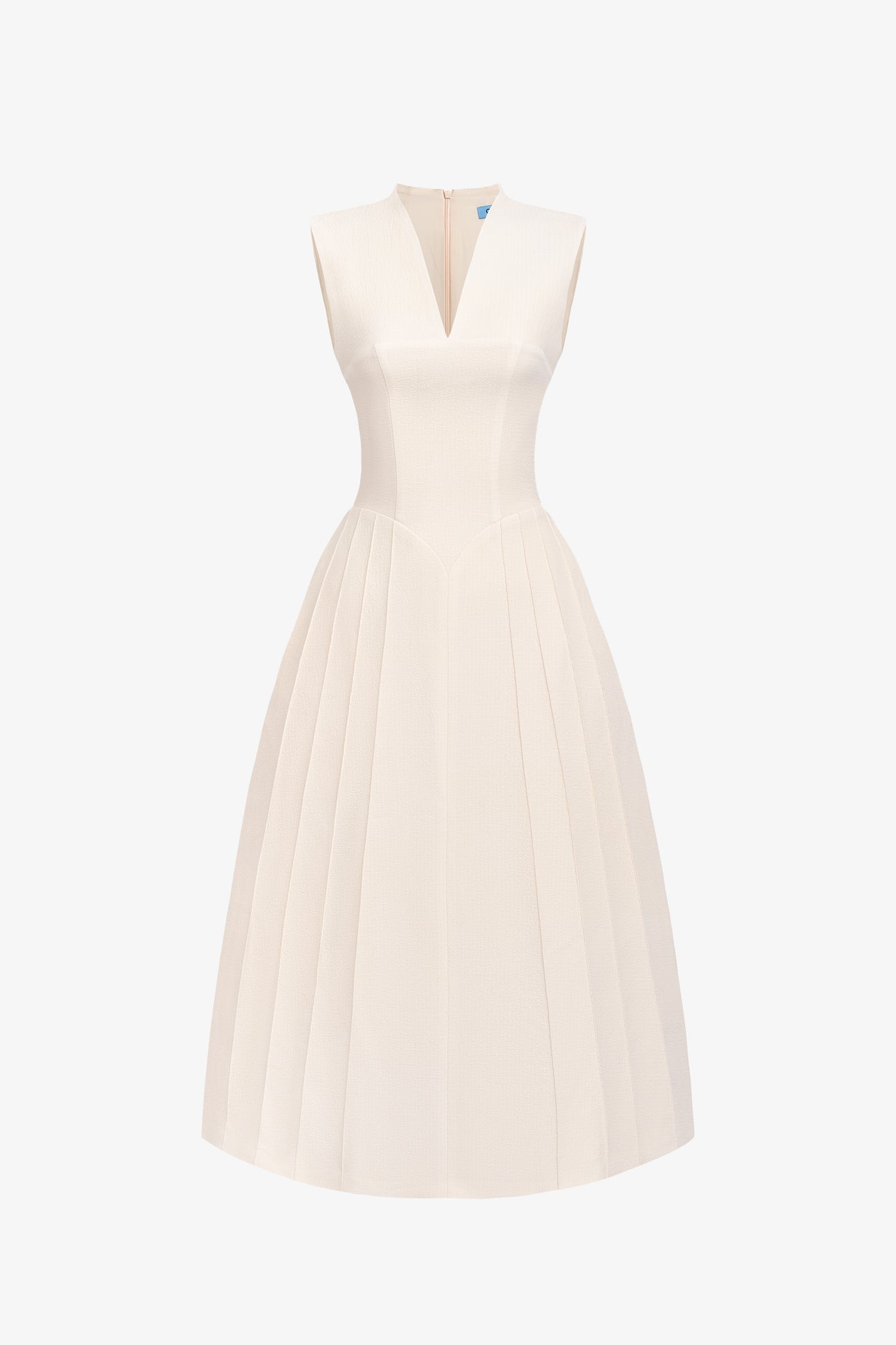 Claire Cape Collar Pleated Dress