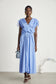 Nadine blue flower midi dress