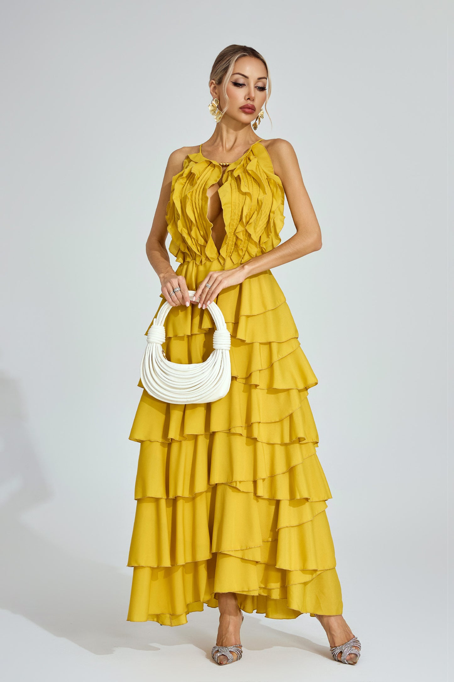 Solène Ruffle Tiered Maxi Dress