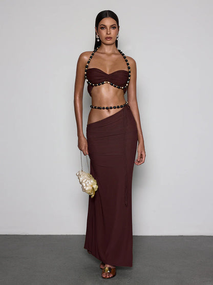 Amara Beaded Maxi Set