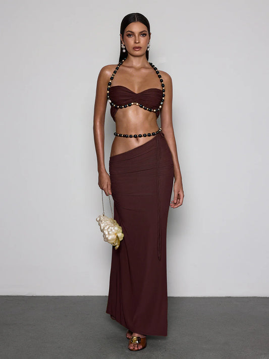 Amara Beaded Maxi Set
