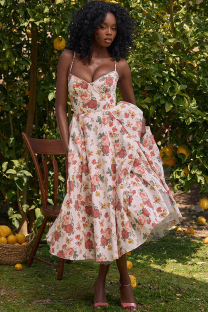 Mademoiselle midi dress- Floral